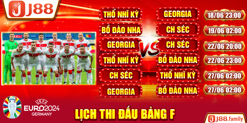 Lịch thi đấu bảng F
